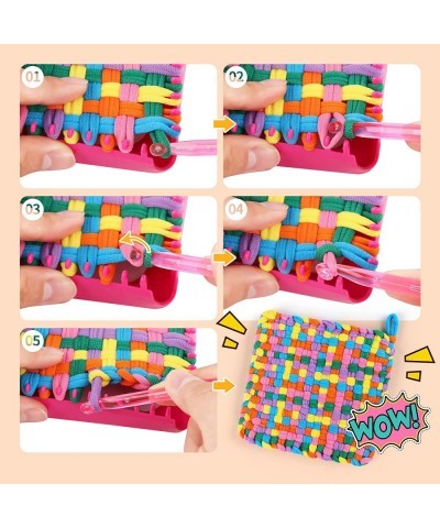 Weaving Loom Kit Toys for Kids and Adults Potholder Loops Crafts for Girls Ages 6 7 8 9 10 11 12 7" Pot Holder Loom Knitting ...