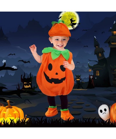 Kids Cute Pumpkin Costume Set Halloween Trick or Treat Dress Up Cosplay School Party $33.16 Kids' Costumes