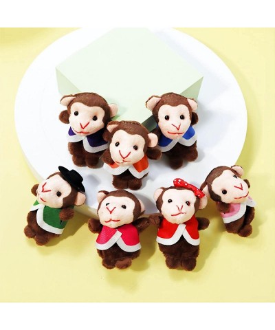 Five Little Monkeys Finger Puppets 7pcs Cute Plush Puppets Bedtime Story Toy Storytelling Theater Doll for Toddlers Kids(5 Li...