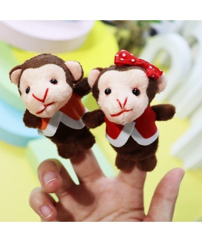 Five Little Monkeys Finger Puppets 7pcs Cute Plush Puppets Bedtime Story Toy Storytelling Theater Doll for Toddlers Kids(5 Li...