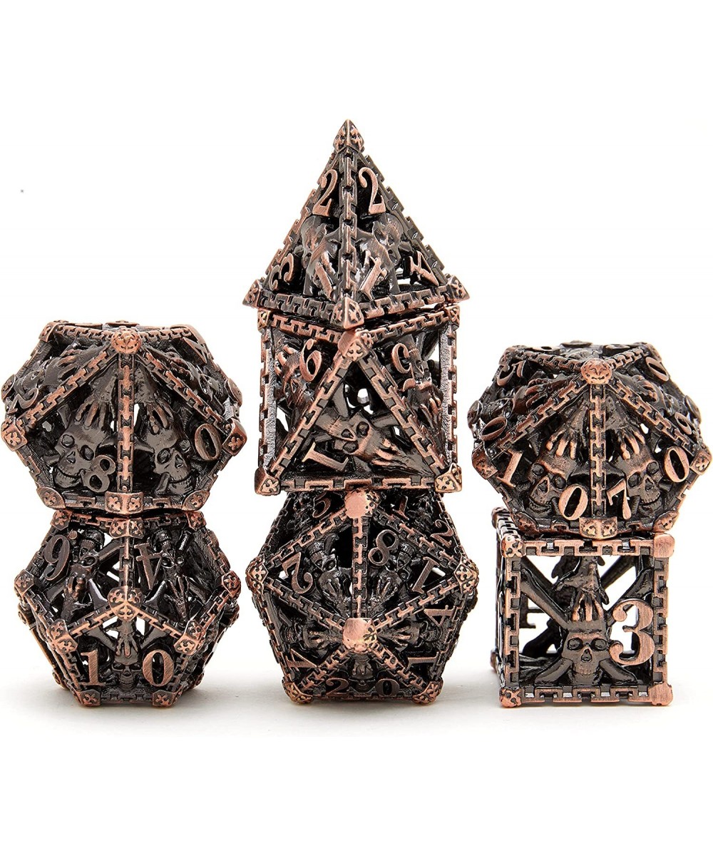 Metal Dice Skull Hollow Metal Polyhedral Dice Set Suitable for Dungeons and Dragons Role-Playing RPG DND Dice $31.92 Game Acc...