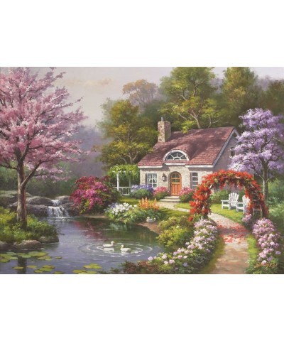 Puzzle - Spring Cottage in Full Bloom 1500 Piece Jigsaw Puzzle 4556 $39.76 Jigsaw Puzzles