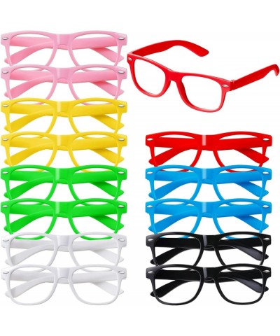 14 Pack Colorful Glasses Frame No Lens Neon Fake Costume Glasses for Birthday Party Favors Daily Outfit Accessories $23.68 Ki...