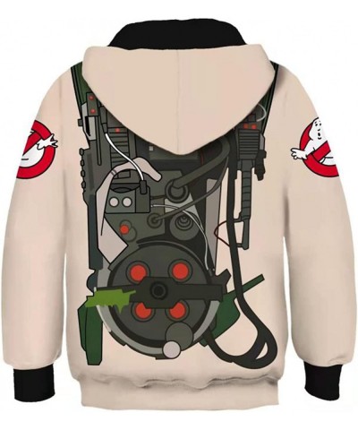 Kids Ghostbusters Peter Venkman Hoodie Costume Venkman Cosplay Sweatshirt Hoodies Jacket Outfit $46.41 Kids' Costumes