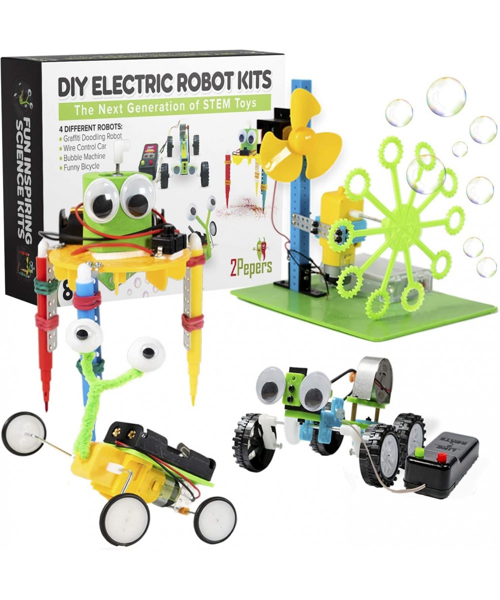 Electric Motor Robotic Science Kits for Kids (4-in-1) DIY STEM Toys Kids Science Experiment Kits Building Educational Robotic...