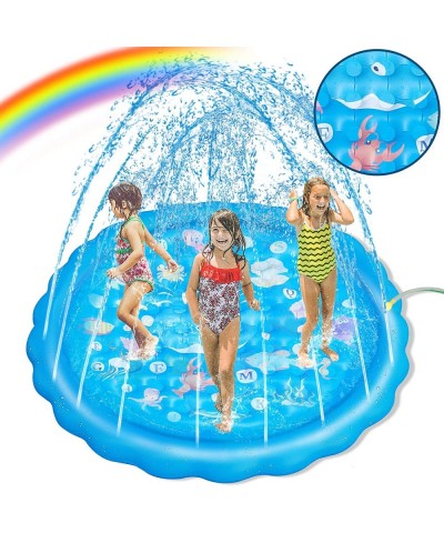 Sprinkler Pad for Kids - Splash Pad Inflatable Non-Slip Bubble 68" Water Play Summer Outdoor Outside Backyard Toys Kiddie Wad...