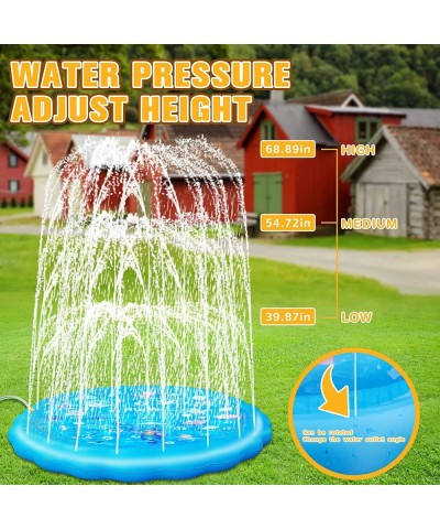 Sprinkler Pad for Kids - Splash Pad Inflatable Non-Slip Bubble 68" Water Play Summer Outdoor Outside Backyard Toys Kiddie Wad...