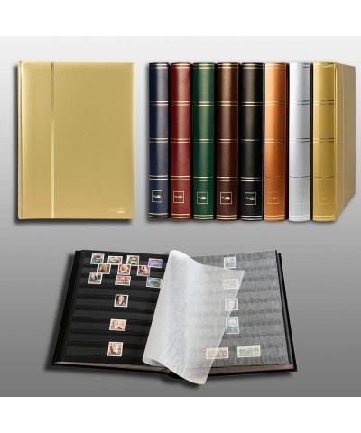 Prophila Metallic Edition Stamp Album (New) 60 Black Sides Padded Gold Cover $65.99 Collectibles Display & Storage