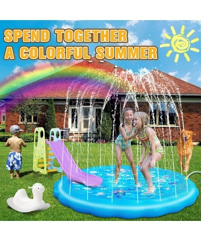 Sprinkler Pad for Kids - Splash Pad Inflatable Non-Slip Bubble 68" Water Play Summer Outdoor Outside Backyard Toys Kiddie Wad...