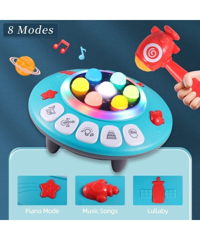 8-in-1 Musial Pounding Board Baby Boy Toys Light-Up UFO Spaceship Hammer Educational Game for Toddler Fun Birthday for Kids $...