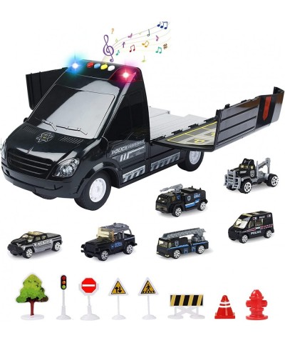 Police Car Toys Electronic Light and Siren Sound Play Transporter Carrier Truck Vehicle for Kids Boys 3 4 5 Years Old $34.80 ...