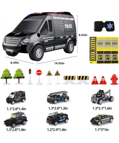 Police Car Toys Electronic Light and Siren Sound Play Transporter Carrier Truck Vehicle for Kids Boys 3 4 5 Years Old $34.80 ...