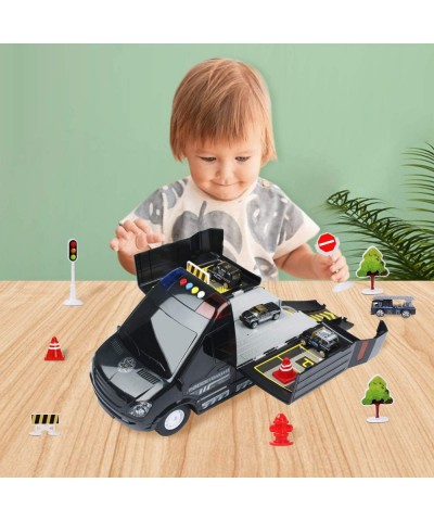 Police Car Toys Electronic Light and Siren Sound Play Transporter Carrier Truck Vehicle for Kids Boys 3 4 5 Years Old $34.80 ...