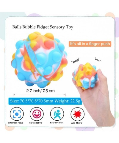 Pop it Balls Stress Balls Fidget Toys Pop it Sensory Toys for Autistic Children 3D Push Bubble Silicone Ball Anti-Stress Ball...