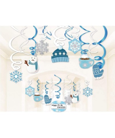 Christmas Snowman Snowflake Winter Snow Frozen Hanging Swirl Decorations for festival Party Together Celling Classroom Home O...