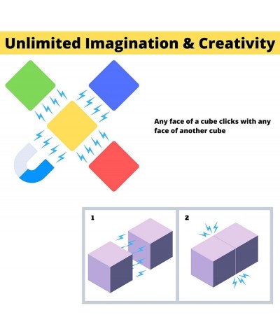 Magnetic Blocks Magnetic Cubes Educational Toys Original Award Winning Magnetic Building Blocks for Kids 40 Pieces Colorful A...