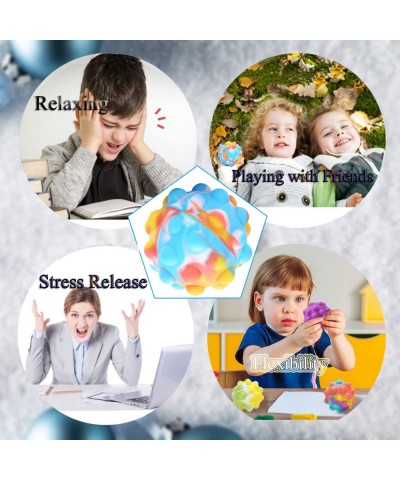 Pop it Balls Stress Balls Fidget Toys Pop it Sensory Toys for Autistic Children 3D Push Bubble Silicone Ball Anti-Stress Ball...