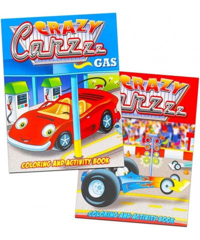 Cars and Trucks Coloring Book Set -- 6 Books with 576 Pages and Crenstone Stickers (Cars Fire Trucks Construction Trains and ...