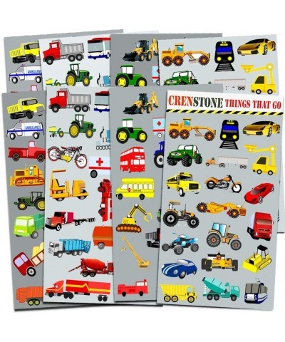 Cars and Trucks Coloring Book Set -- 6 Books with 576 Pages and Crenstone Stickers (Cars Fire Trucks Construction Trains and ...