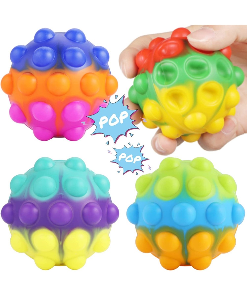 Pop Ball It Fidget Toy 3D Push Pop Sensory Toy Stress Relief Balls for Kids Teens Adults - 4 Pieces $13.74 Fidget Toys