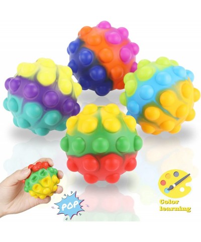 Pop Ball It Fidget Toy 3D Push Pop Sensory Toy Stress Relief Balls for Kids Teens Adults - 4 Pieces $13.74 Fidget Toys