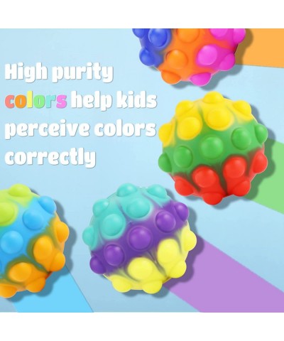 Pop Ball It Fidget Toy 3D Push Pop Sensory Toy Stress Relief Balls for Kids Teens Adults - 4 Pieces $13.74 Fidget Toys