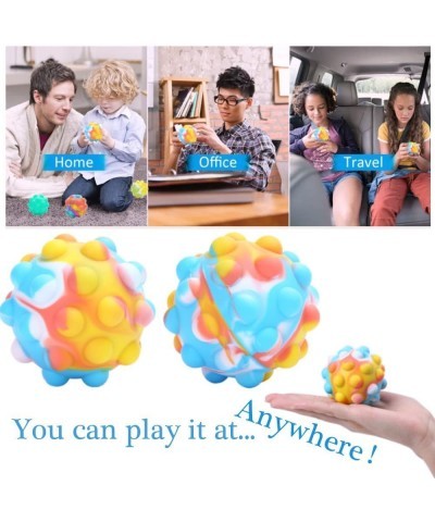 Pop it Balls Stress Balls Fidget Toys Pop it Sensory Toys for Autistic Children 3D Push Bubble Silicone Ball Anti-Stress Ball...