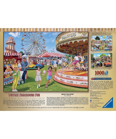 Vintage Fairground Fun 1000 Piece Jigsaw Puzzle for Adults & Kids Age 12 Years Up $40.95 Jigsaw Puzzles