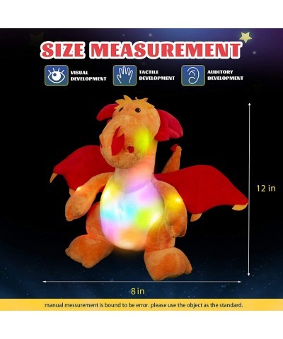 12'' Light up Musical Red Dragon Stuffed Animal Plush Toy Night Lights Doll Holiday and Birthday Gifts for Kids $32.74 Plush ...