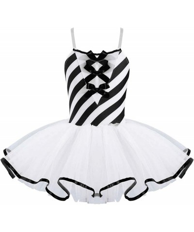 Kids Girls Xmas Costume Dress Sleeveless Striped Print Sequin Tutu Dress Christmas Carnival Fancy Dresses $18.25 Kids' Costumes