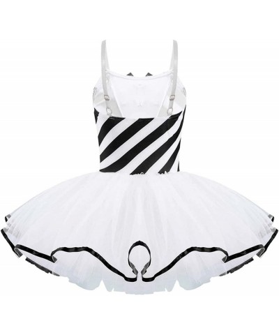 Kids Girls Xmas Costume Dress Sleeveless Striped Print Sequin Tutu Dress Christmas Carnival Fancy Dresses $18.25 Kids' Costumes