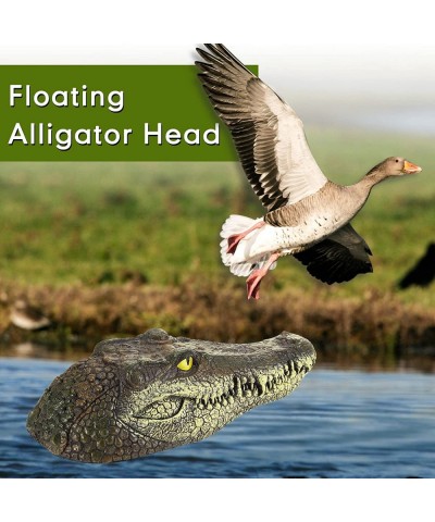 Floating Alligator Head Pool Accessories Float Alligator Fake Crocodile Head Decoy Crocodile Floating Head for Goose Predator...