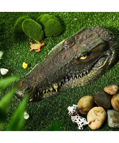 Floating Alligator Head Pool Accessories Float Alligator Fake Crocodile Head Decoy Crocodile Floating Head for Goose Predator...