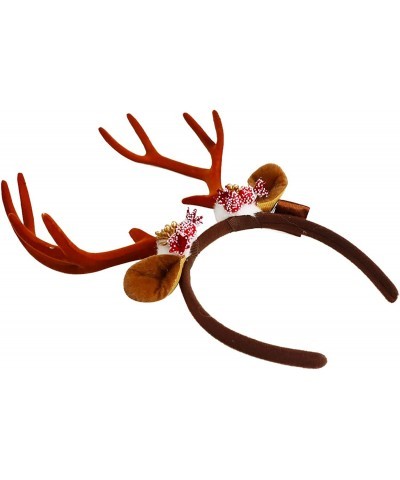 Christmas Reindeer Headband Light-Up Reindeer Headbands with LED Christmas Berry Headbands for Christmas Supplies and Holiday...