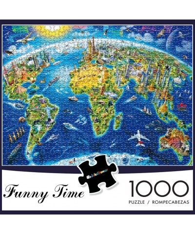 1000 Pieces Wooden Jigsaw Puzzles for Adults and Kids Jigsaw Puzzles - Interesting World Landmarks - Educational Puzzles Gift...