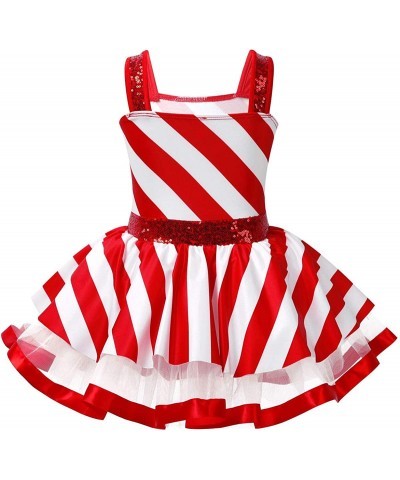 Girls Ms Santa Clause Christmas Costume Puff Sleeve Tutu Dress Ballet Ice Skater Dancewear $24.92 Kids' Costumes