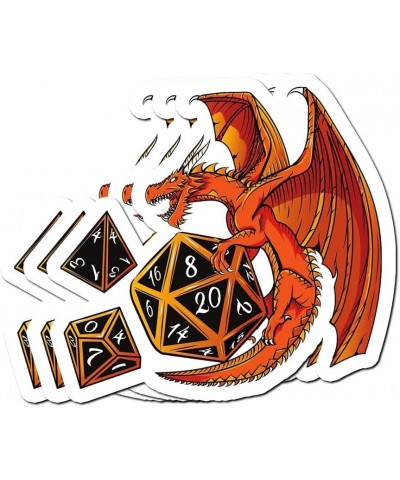 The Dice Dragon - D20 D4 D10 Dungeons & Dragons Stickers (3 Pcs/Pack) $30.53 Kids' Stickers