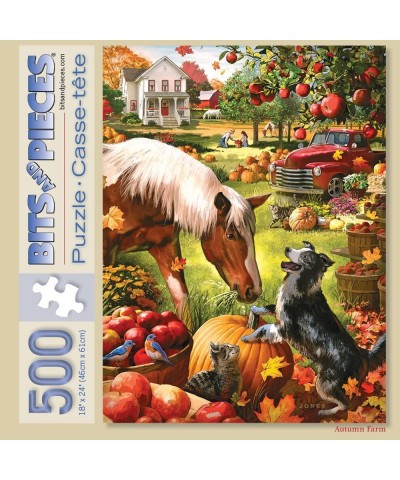 500 Piece Jigsaw Puzzle for Adults- ‘Autumn Farm’ - 500 pc Large Piece Jigsaw Puzzle by Artist Larry Jones - 18” x 24” $16.75...