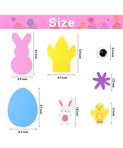 254Pcs Easter Crafts for Kids Easter Stickers DIY Easter Foam Eggs Bunny Chick Easter Basket Stuffers Easter Decorations Gift...