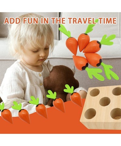 Montessori Toys for Toddlers 4 Years Old Shape Sorting Matching Puzzle Toy with Carrots Travel Toys in Tin Box for 4 Year Old...