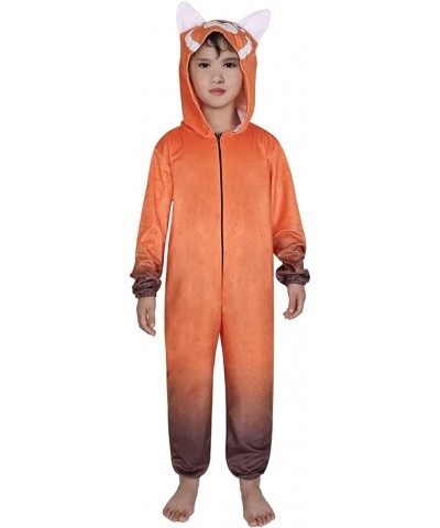 Kids Red Panda Jumpsuit Halloween Cosplay Costume Onesie $27.60 Kids' Costumes