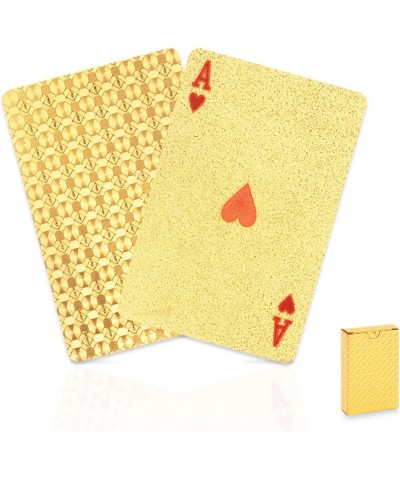 Waterproof Playing Cards Cool Gold Playing Cards Poker Cards Game for Adults Plastic Deck of Cards for Family Game Party and ...