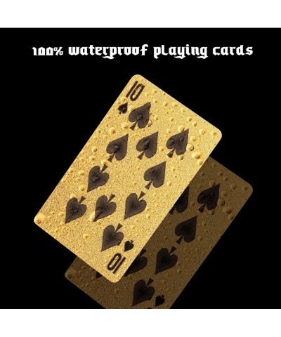 Waterproof Playing Cards Cool Gold Playing Cards Poker Cards Game for Adults Plastic Deck of Cards for Family Game Party and ...