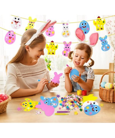 254Pcs Easter Crafts for Kids Easter Stickers DIY Easter Foam Eggs Bunny Chick Easter Basket Stuffers Easter Decorations Gift...