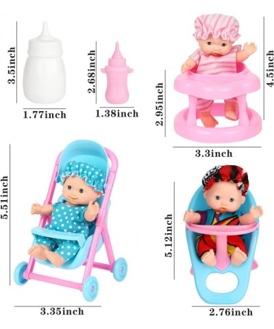 3 Sets 4.5 Inch Dolls with Accessory Cute Baby Dolls Mini Dolls with Clothes Mini Baby Dolls with Doll Accessories $30.17 Dolls