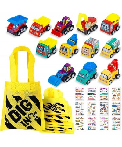 36Pcs Construction Party Favors for Kids Construction Birthday Party Supplies with Fabric Party Bags Mini Pull Back Construct...