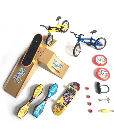 Finger Skateboard Ramp Set Finger Skatepark Kit Professional Mini Finger Skateboard Set Creative Fingertip Movement for Adult...