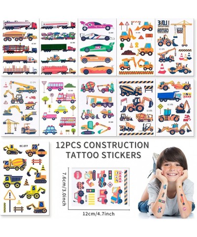 36Pcs Construction Party Favors for Kids Construction Birthday Party Supplies with Fabric Party Bags Mini Pull Back Construct...