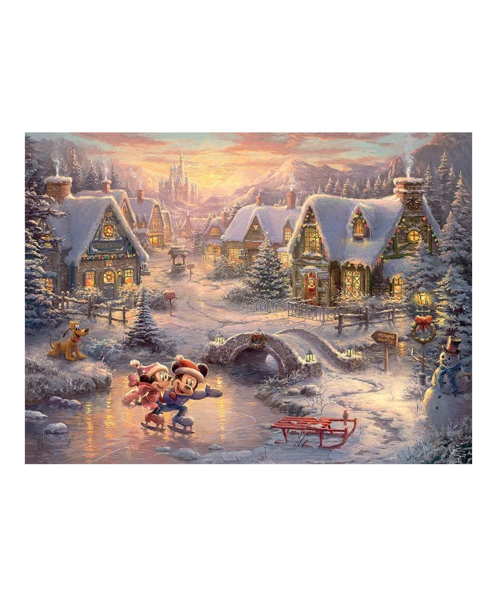 Thomas Kinkade - Mickey and Minnie Sweetheart Holiday - 1000 Piece Jigsaw Puzzle $25.31 Jigsaw Puzzles