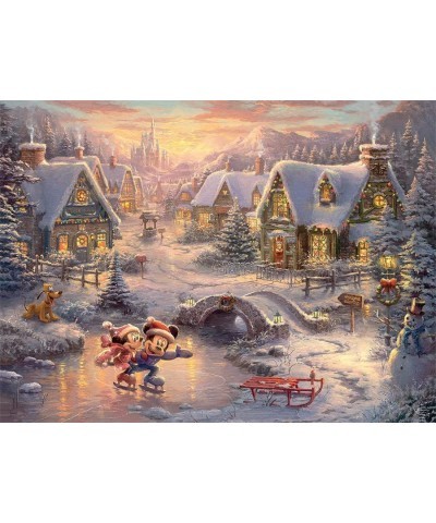 Thomas Kinkade - Mickey and Minnie Sweetheart Holiday - 1000 Piece Jigsaw Puzzle $25.31 Jigsaw Puzzles